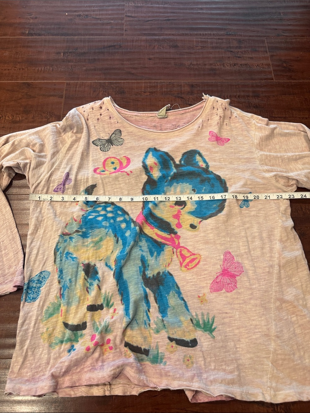 Magnolia Pearl Blue Deer Long Sleeve Tee, Like New!! - Picture 2 of 6